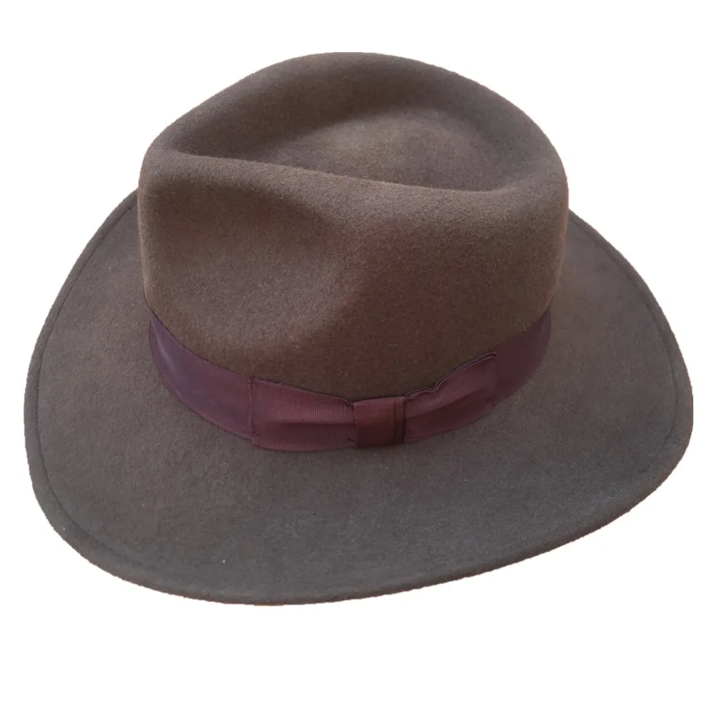 Wool Felt Brown Fur Crushable Cowboy 