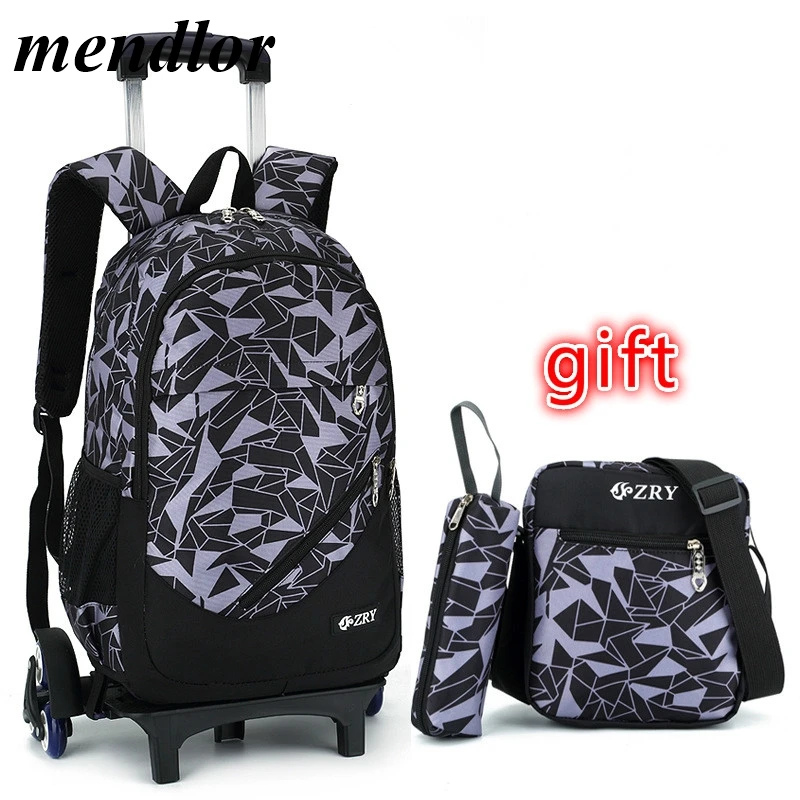 

Removable Kids Backpack Trolley School Bags With Wheel Stair Children Backpack Schoolbags kids Book Bag For boys girls Mochilas