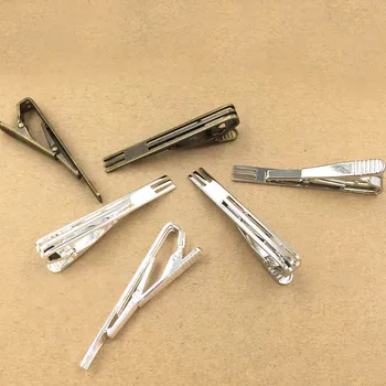 

51x6mm Tie Clip Clasps Bars Necktie Pins Clips for Men's Formal Dress Shirt Wedding Ceremony Findings DIY Jewelry Accessories