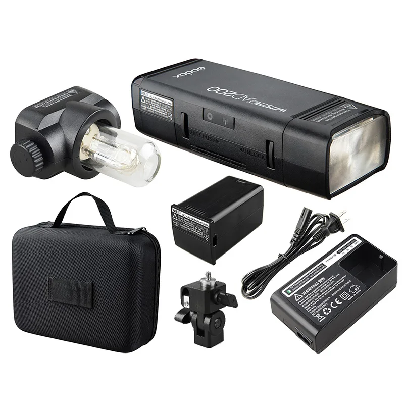 Карманная вспысветильник GODOX AD200 TTL 2 4G HSS 1/8000s с двойной головкой Вт со вспышкой +