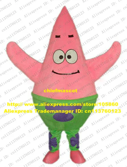 lively pink patrick star starfish mascot costume asteroidia