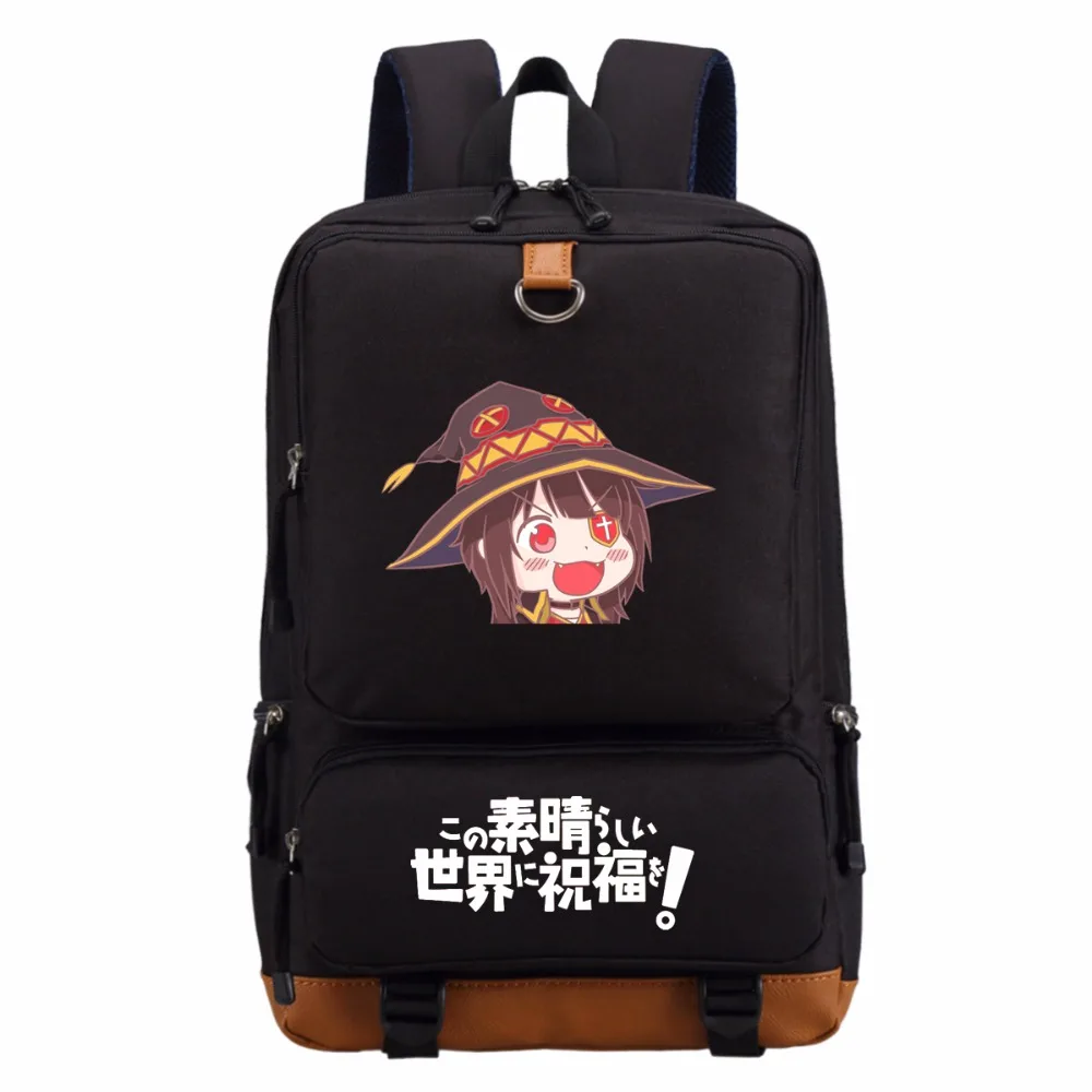 

WISHOT Anime KonoSuba God's Blessing On This Wonderful World Megumin backpack School travel bag