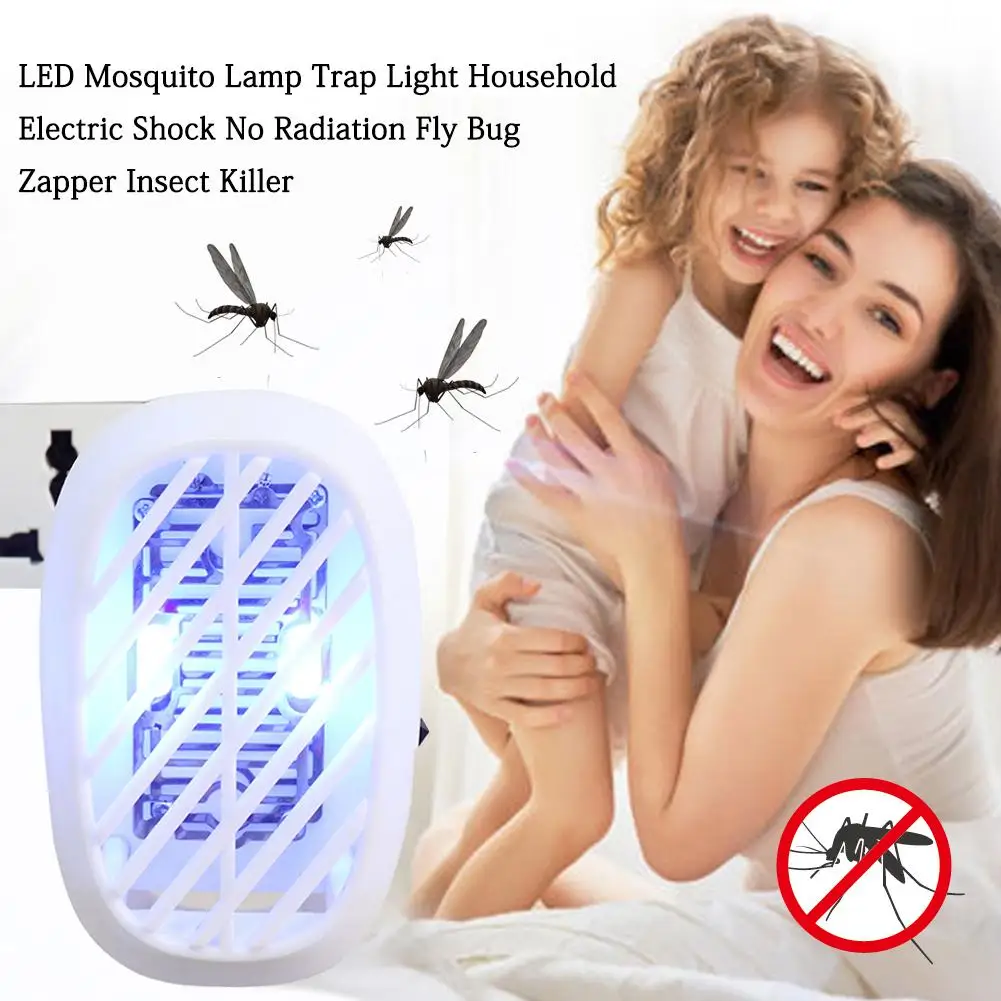 

Portable Mosquito Killer Lamp LED Household Electric Shock No Radiation Trap Light EU/US Plug Zapper Insect Killer Greenhouse