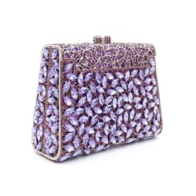 purple evening bag