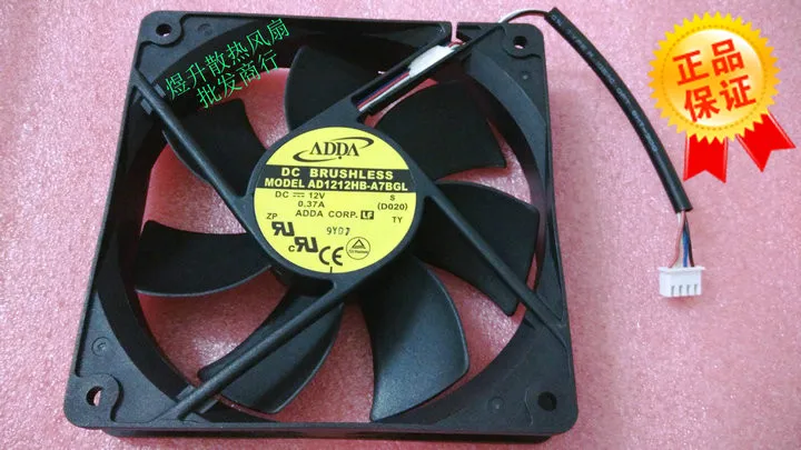 ADDA 12025 AD1212HB-A7BGL 120*120*25.4mm 12cm DC12V 0.37A temperature control titanium battery power supply fan | Компьютеры и офис