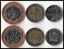 Нигерия, 3 комплекта, монеты 2006, оригинальная коллекция монет, подлинные монеты в Африканском мире, монеты, монеты в подарок