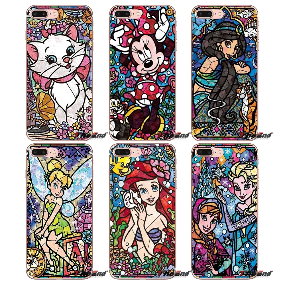 Soft Shell Covers For Samsung Galaxy J1 J2 J3 J5 J7 A3 A5 A7 2015 2016 2017 J330 J530 J730 fairy tale stained glass Alice Mickey | Мобильные