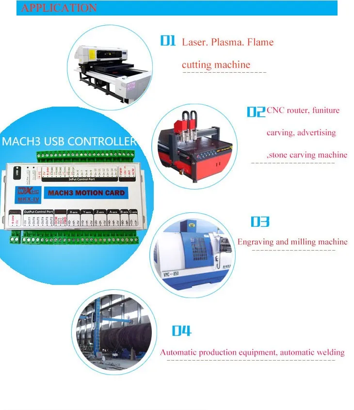 Вырезка гравировка фрезерный станок используется ЧПУ 2000 кГц USB Motion контроллер 4 оси MACH3 Motion Control карты