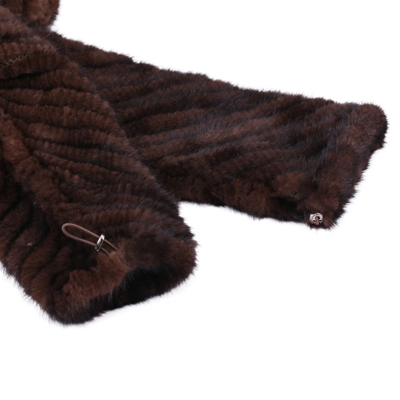 ZY81011 Ladies Real Knitted Mink Fur Full Sleeve With Hooded Fur Coat Jacket Winter Women Fur Coats Female Mink Fur Overcoat packable down jacket