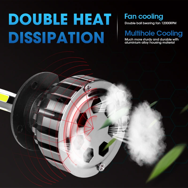 Светодиодная лампа hlxg 3D 360 градусов H11 LED 880 881 Противотуманные фары H7 H4