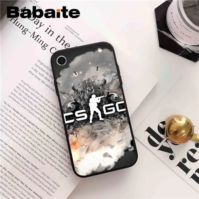 Babaite Counter Strike cs go чехол черный мягкий чехол для телефона для iPhone X XS MAX 6 6S 7 7plus 8 8Plus 5 5S XR