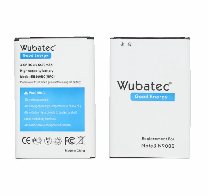 Wubatec 1x ПРИМЕЧАНИЕ 3 NFC Расширенный Батарея 6400 ма-ч для samsung Galaxy Note3 N9000 N9002 N9005 N9006 N900A N900V N900P N900T N900V