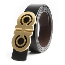 Luxury Solid Brass Designer H font b Belts b font Men High Quality Male font b