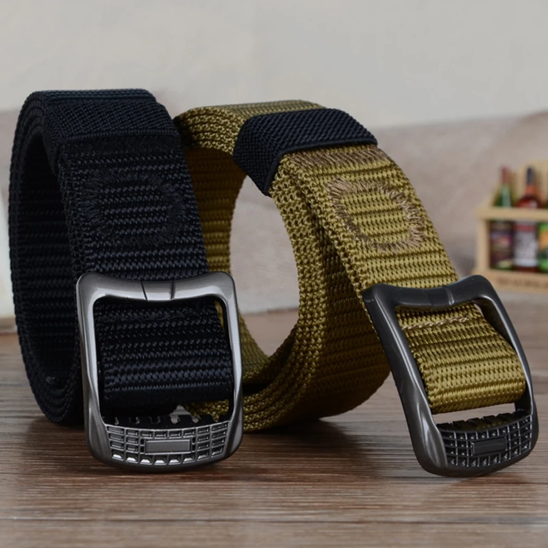 

Alloy day buckle Outdoor sports quick-drying nylon belt Military tactical training wear-resistant 4 color low price belt 2018
