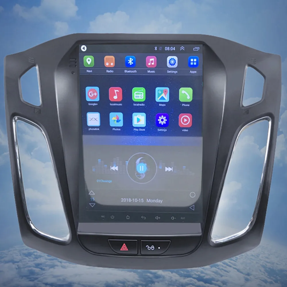

ZOYOSKII Android 8.1 10.4 inch IPS vertical screen car gps multimedia radio bt navigation player for ford focus salon 2012-2016