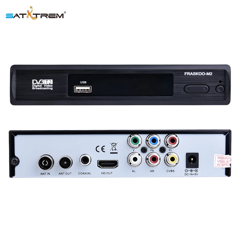 

Satxtrem M2 Satellite Receiver DVB-T DVB-T2 Full HD 1080P H.264 Receptor Satellite Support HDMI & AV cable Media Player