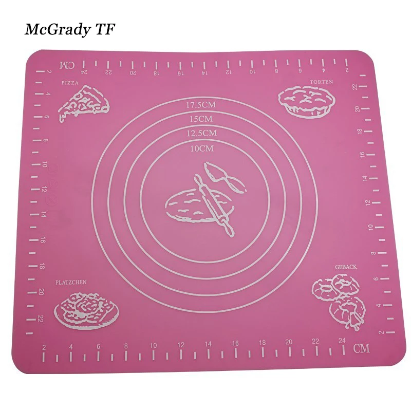 Mac 29x26cm Randomly Silicone Cake Dough Pastry Fondant Rolling Cutting Mat Baking Pad Pastry Boards Cookie Decorating Tools