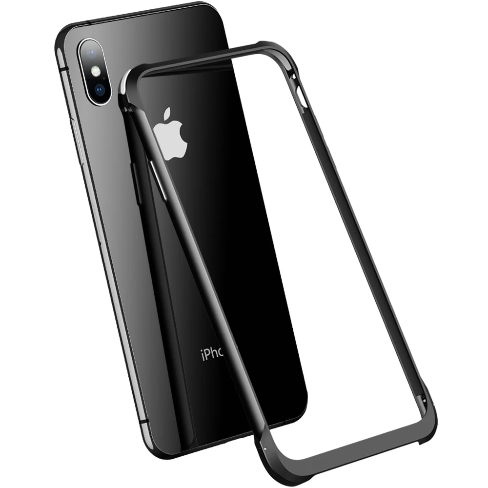 PADCOVER Luxury Metal Frame Shape Case for iphone X XS Cover MAX Seahorse buckle mobile phone case | Мобильные телефоны и