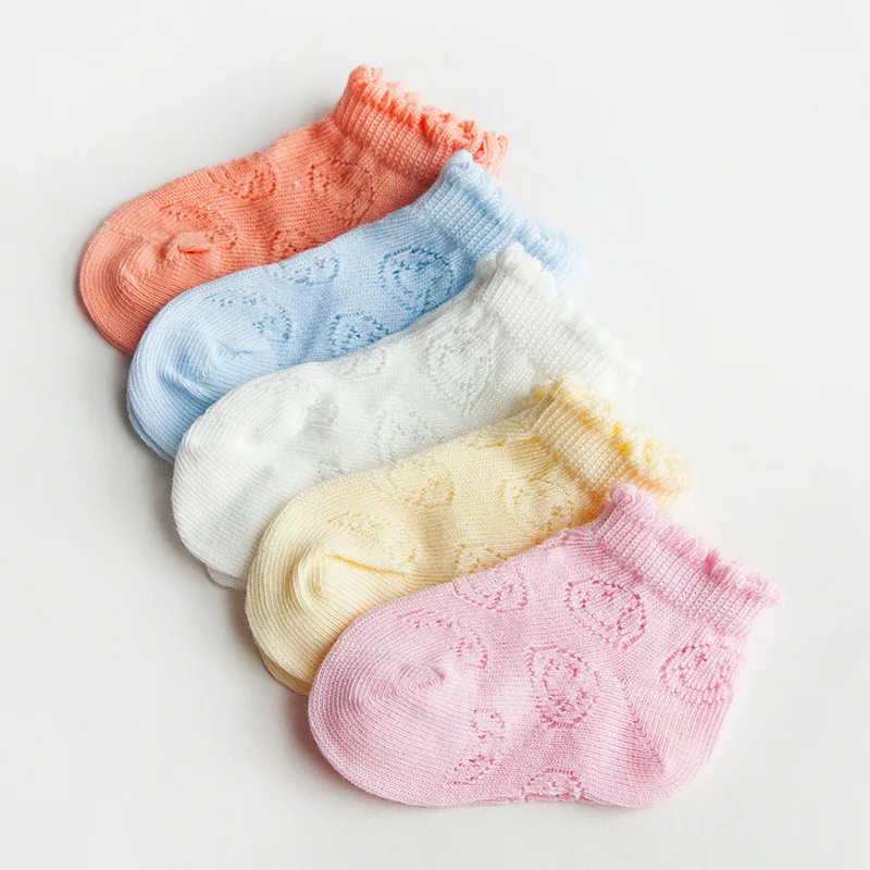 

baby socks high quality 5pair cotton summer mesh breathable children's socks combed cotton newborn socks thin section