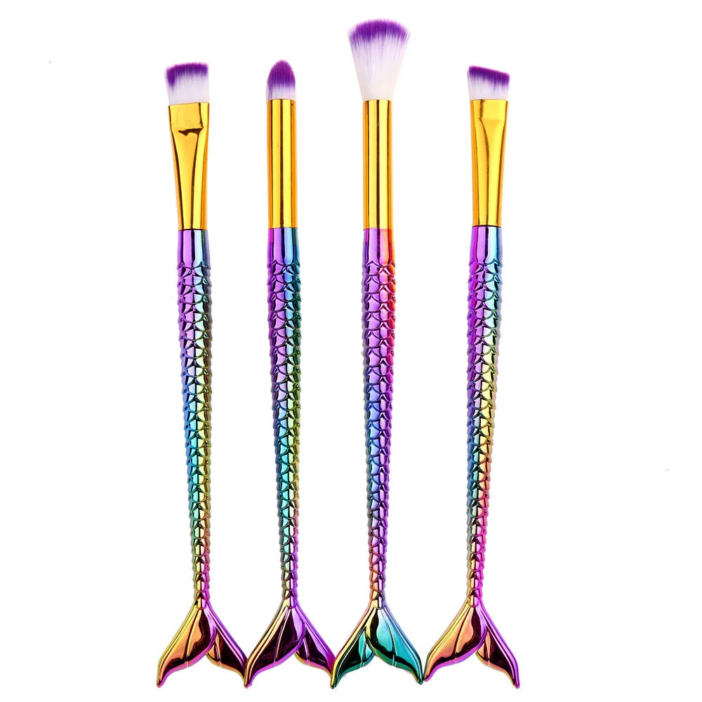 

New 4pcs Fish Scale Pro High Quality Foundation Powder Makeup Brush Cosmetic Beauty Tool d40de11