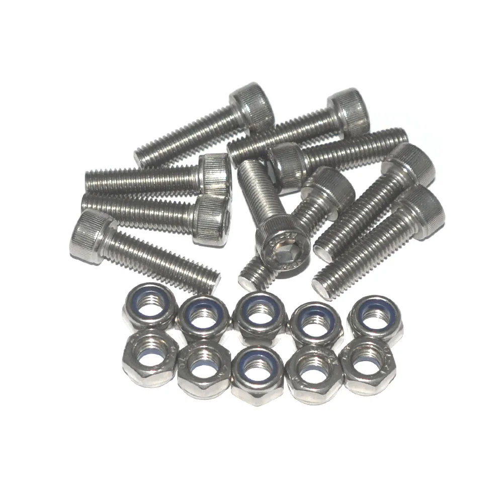 M8x30mm 304 Stainless Steel Hex Bolt Socket Head Cap Screws with Nylon