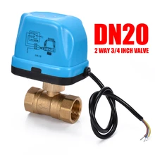 New Motorized Ball Valve Brass Stainless Steel G3/4 DN20 3/4 Inch Two Way 3 Wires 220V Control Miniature Electrical Ball Valve dn20 g 3 4 ac220v brass electric dynamic balancing valve two way threaded connection motorized control valve
