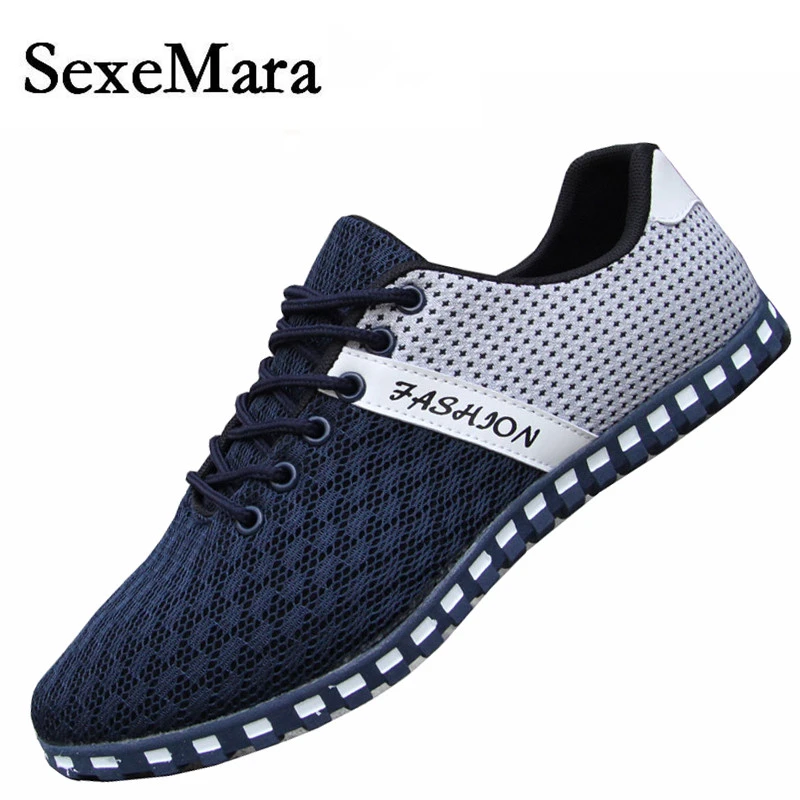 Новинка 2017 года Мужская Мода Обувь Zapato Повседневное с дышащей сеткой без каблука