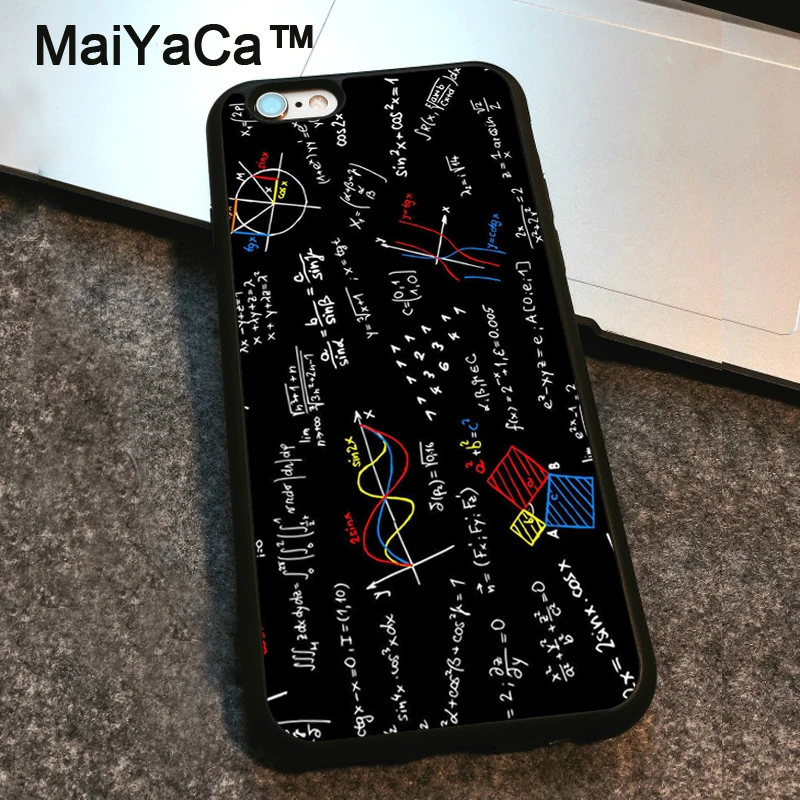

MaiYaCa Maths Blackboard Patterned Case For iphone 7 8 6 6S Plus X XR XS MAX 5 5S SE Cover Coque
