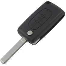 10pieces lot Remote Entry Folding Flip Key Shell Cover Styling 3 Button Fob Case With Logo