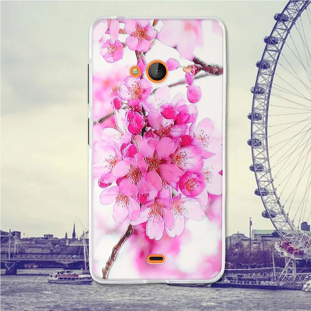 for Nokia Microsoft Lumia 540 Case Back Cover Phone Covers Cases Soft Silicone Flower Skin | Мобильные телефоны и