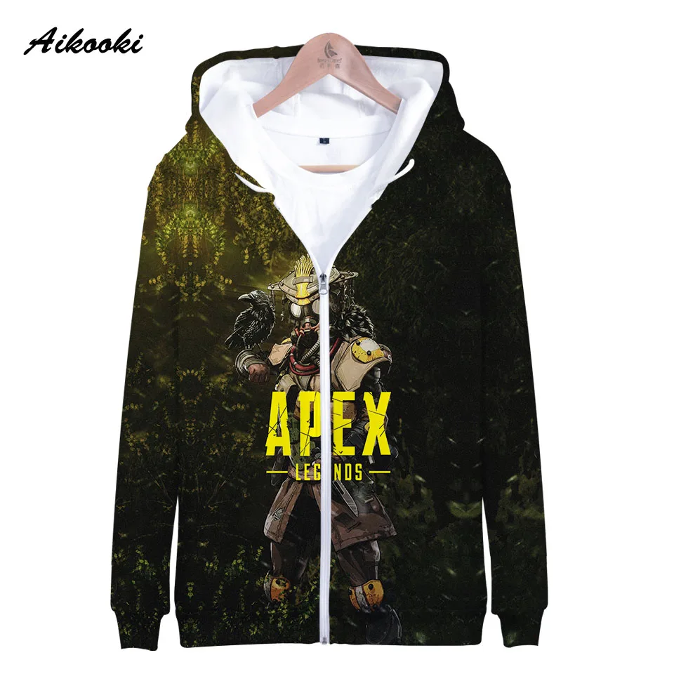

Aikooki 2019 new 3D Apex Legends game Zipper hoodies sweatshirt Men/Women spring Casual Harajuku Zipper Apex Legends clothes Top