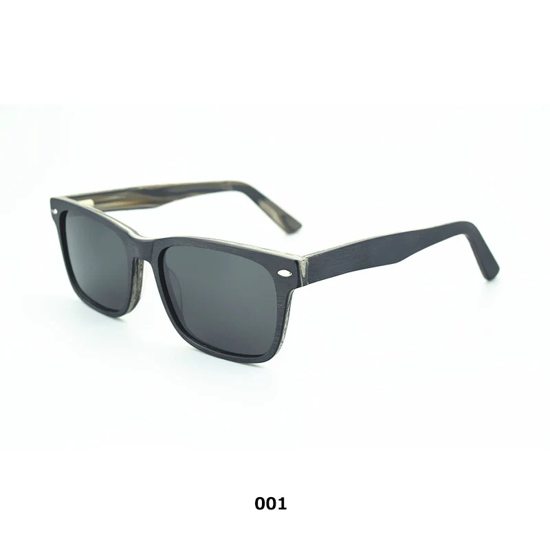 Поляризованные солнцезащитные очки для мужчин вождения Модные брендовые женские Квадратные Зеркальные Солнцезащитные очки мужские с коробкой аксессуары Имитация древесины - Цвет линз: 001