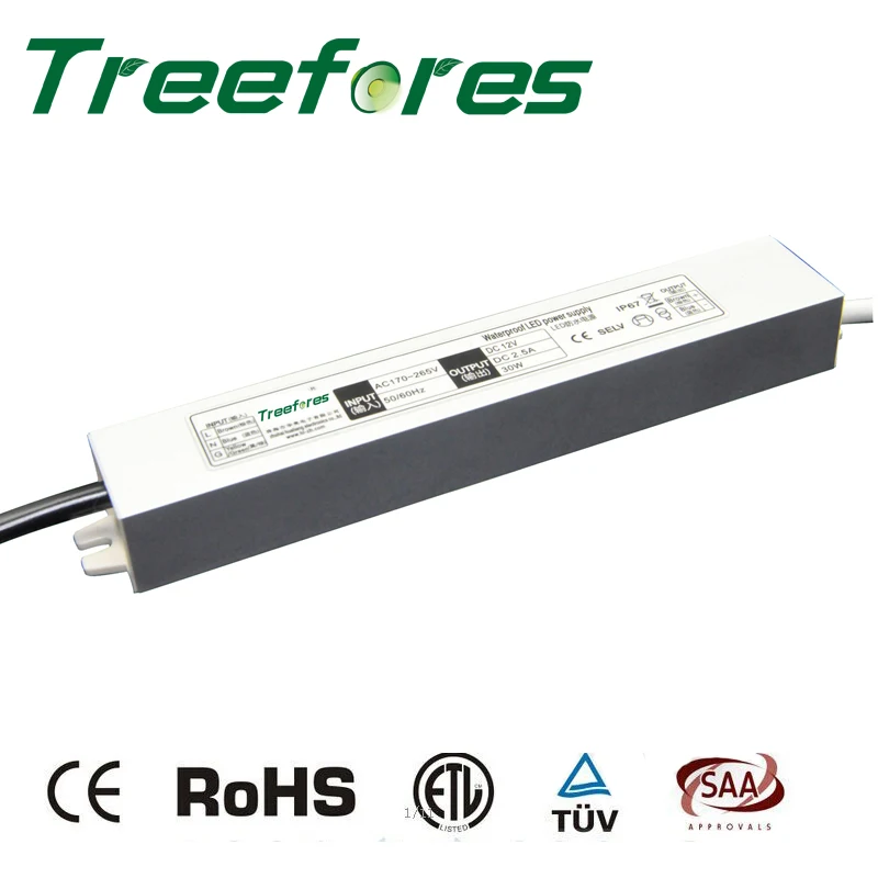 IP67 мощностью 10 Вт 20 30 45 60 80 100 150 AC/DC 12V 24V светодиодный трансформатор