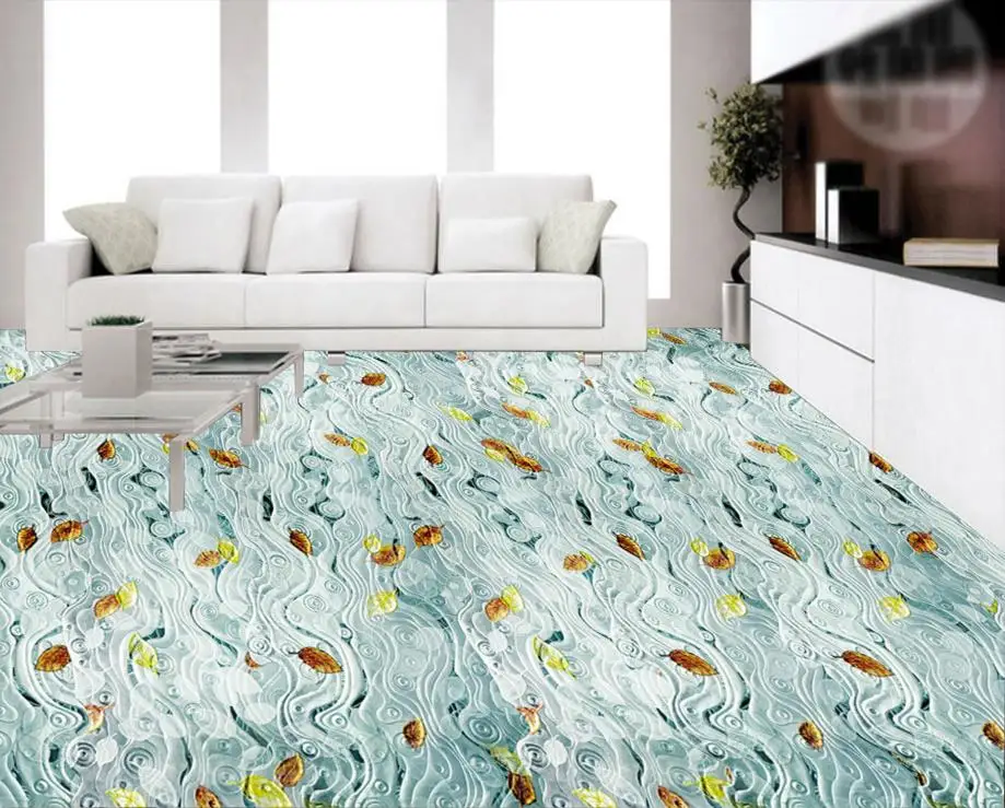 

3d abstract pattern floor custom 3d wallpaper flooring non-slip pvc self-adhesive waterproof 3d kitchen wallpaper