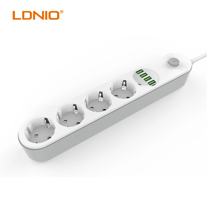 

LDNIO SE4432 2.0m Power Cord EU Plug Pin Desktop Type USB Power Strip With 4EU AC Sockets and 4 USB Combos for Mobile Phone