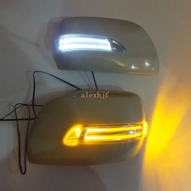 LED Rear view Mirror Lights With Cover Case for Toyota Land Cruise