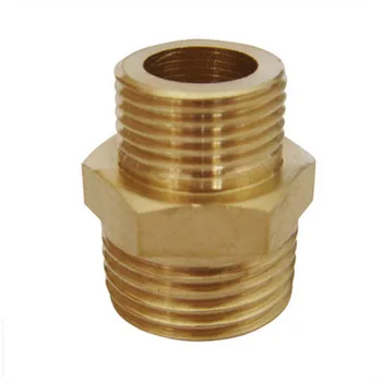 

1/2" Male x 3/8" Male BSP Brass Pipe Hex Nipple Fitting Quick Adapter Male Thread Hex Nipple Threaded Reducer Pipe Fittings