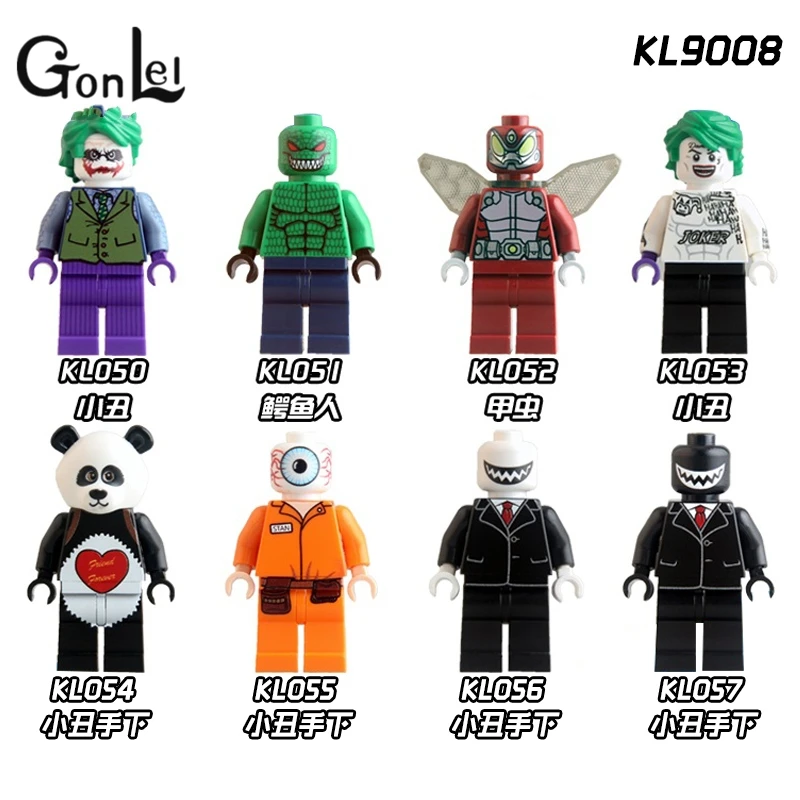 GonLeI 8pcs 9008 DC Super Heroes Killer Croc Joker and His Subordinate Building Bricks Blocks Action DIY Gift Baby Children Toys baby-building-bricks