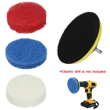 New Drill Brush Scrub Pad With Drill Attachment For Tile, Sink, Water Spot, Fiberglass Tub, Vinyl Floor Non-Scratch- Bathroom20