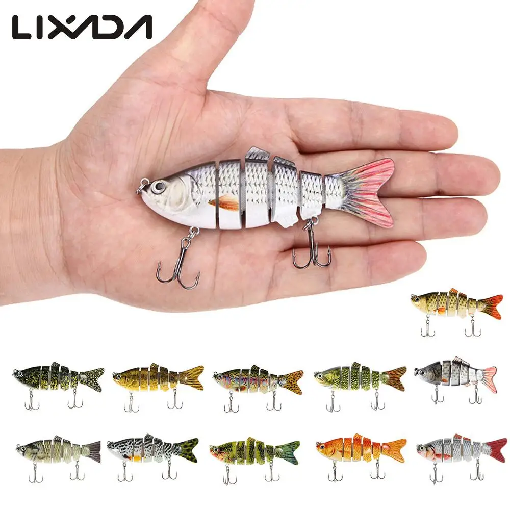 

Lixada Fishing Lures 10cm 20g Fishing Wobblers Swimbait Crankbait Fishing Lure Bait Artificial Hooks 6 segments fishing lure