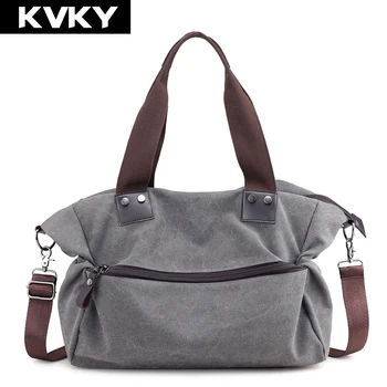 

KVKY Brand Women's Canvas Handbags High Quality Casual Shoulder Bags Solid Female Crossbody Bag Tote Ladies Messenger Bag Bolsas