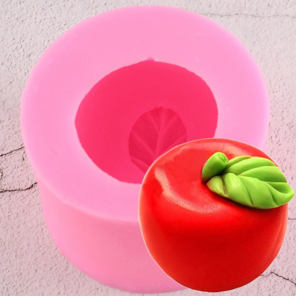 

Cake Decorating tools 3D Apple Silicone Mold Fondant Gift Decorating Chocolate Cookie Soap Polymer Clay Baking Molds