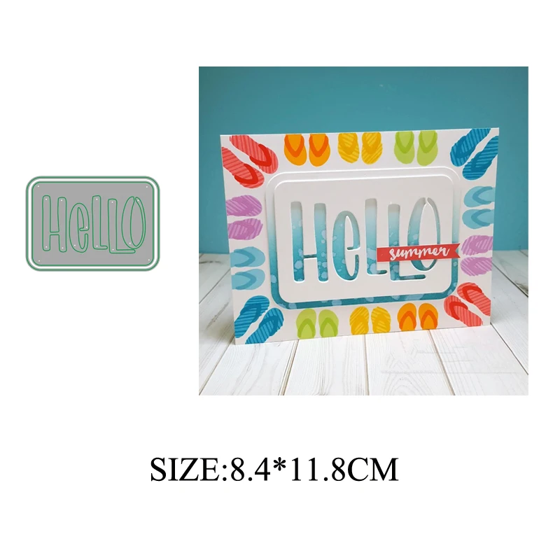 

LLove CCraft Hello frame 2019 NEW Metal Cutting Dies Scrapbooking for Card Making Photo Album DIY Embossing Cuts