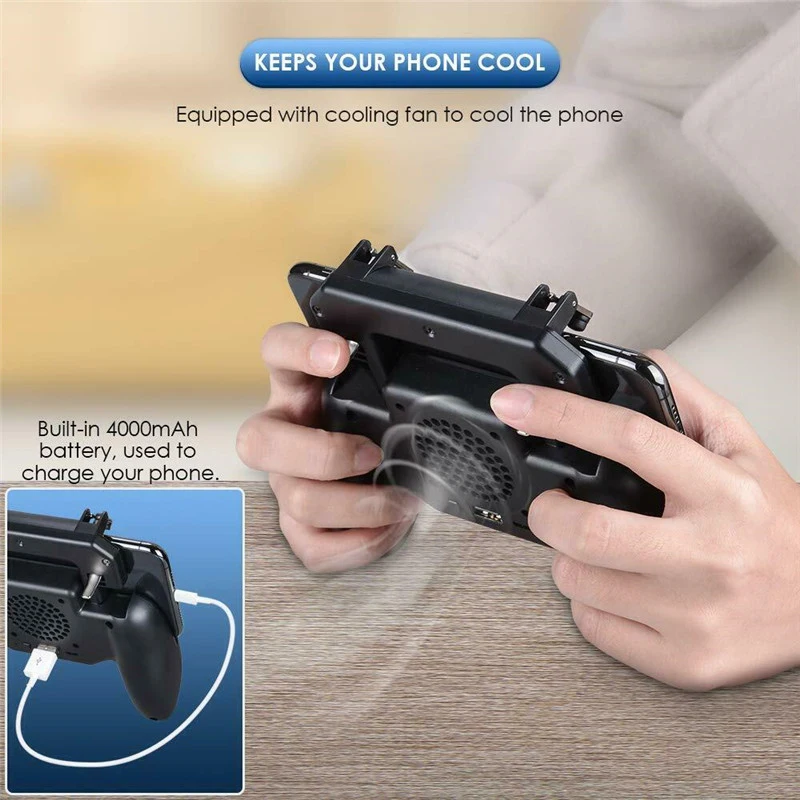  Heat dissipation with charging Mobile Gaming Controller/Trigger for PUBG Game