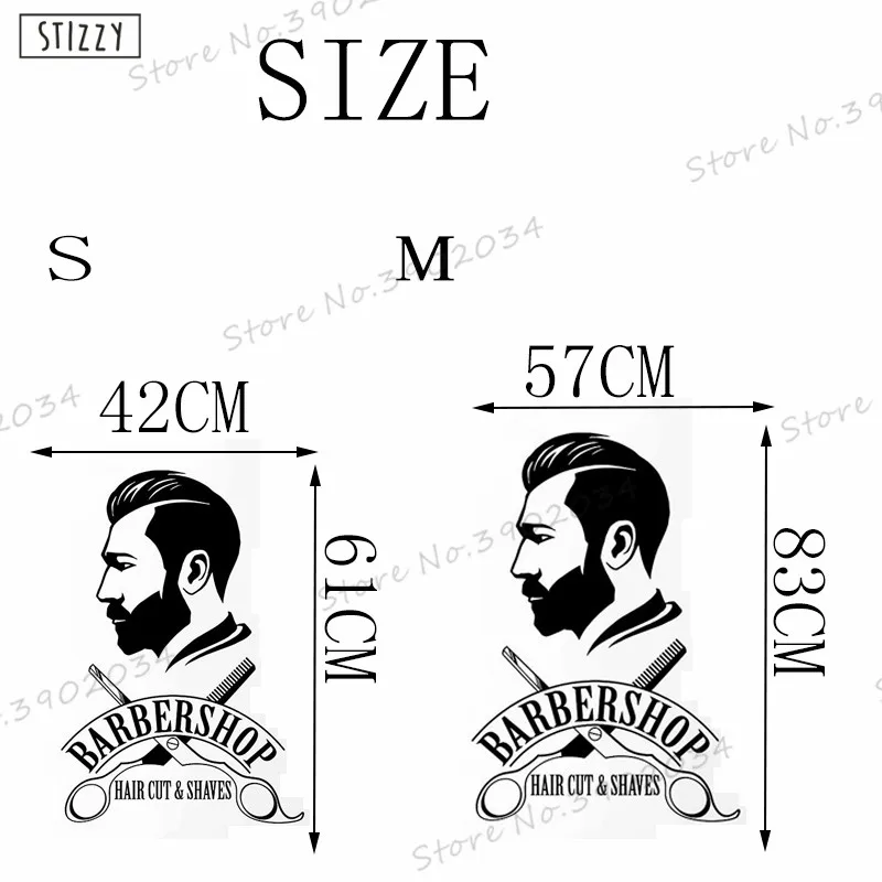 Настенная Наклейка stizzy барбершоп виниловые наклейки на стену стрижка шони