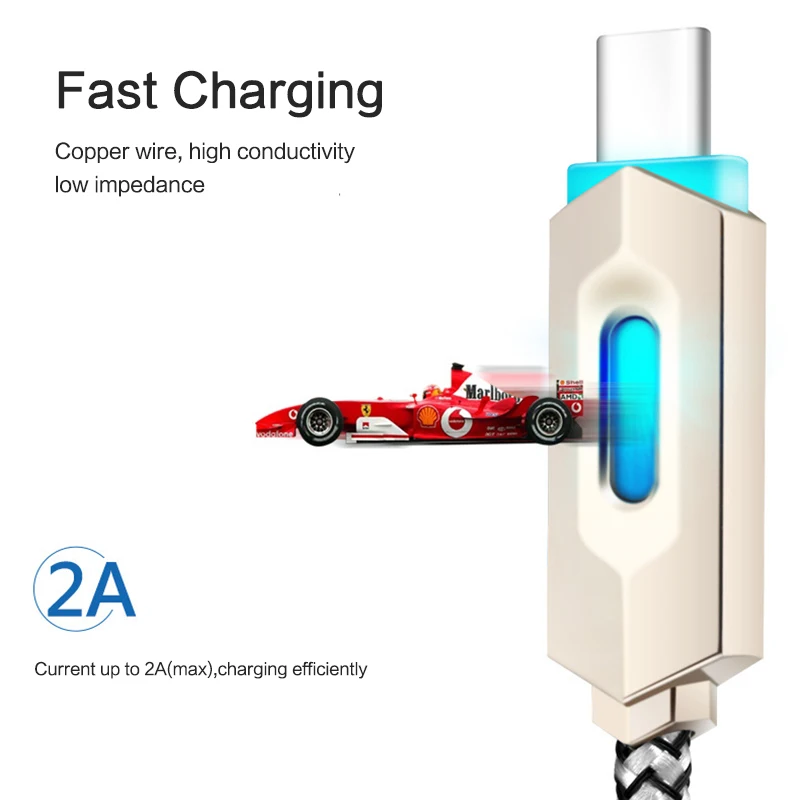 ZRSE LED USB نوع C كابل سريع شحن بيانات USB C كابل نوع-C النايلون كابل شاحن الهاتف المحمول ل Xiaomi سامسونج هواوي كابو ZRSE LED USB نوع C كابل سريع شحن بيانات USB C كابل نوع-C النايلون كابل شاحن الهاتف المحمول ل Xiaomi سامسونج هواوي كابو