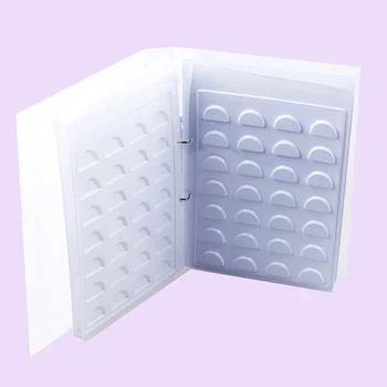 

70pairs White Eyelash Storage Book Makeup Display Container Eyelashes Sample Catalog Grafting Eyelash Eyelashes Display Card