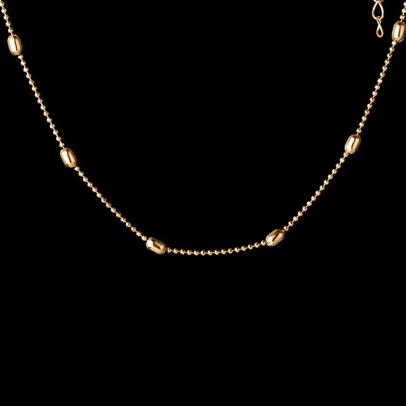 Модное Персиковое ожерелье с бусинами в виде сердца, Женская безделушка, серебряная с золотом цепь, колье, ювелирное изделие, подвеска, ожерелье, женское многослойное ожерелье J40