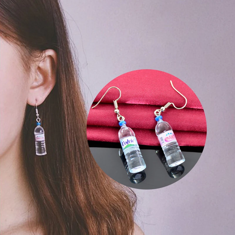 

Heeda Korean Fashion Cute Botton Pendant Earrings for Women 2018 Creative New Fun Earring Trendy Resin Ear Jewelry Accessories