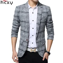2017 New Arrival Business mens blazer Casual Blazers Men lattice Formal jacket Popular Design Men Dress Suit Jackets